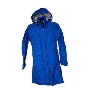 Patagonia Women Blue Waterproof Torrentshell Rain Jacket Sz XS City Coat Trench